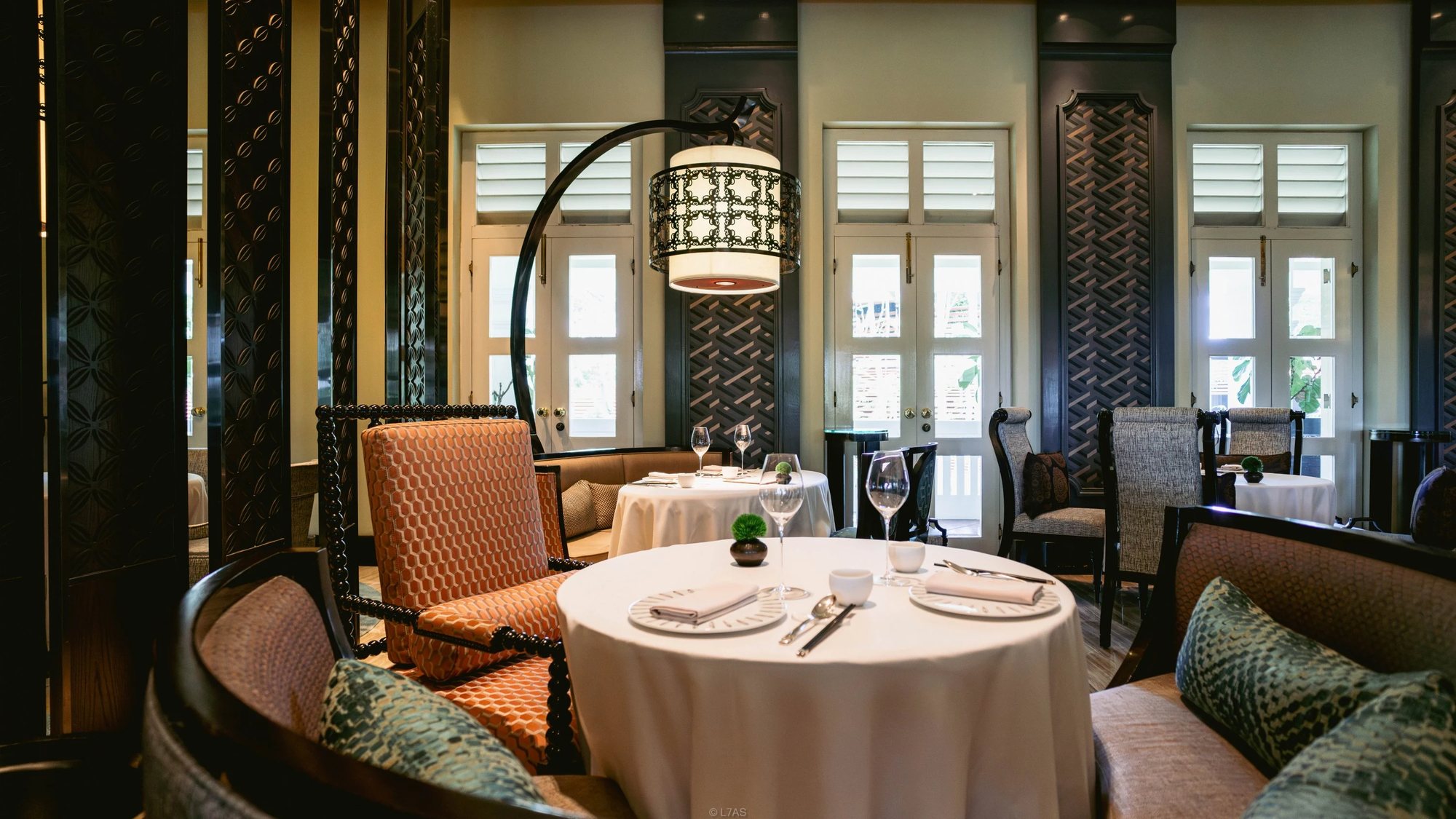 The Cassia dining room in the colonial bungalow