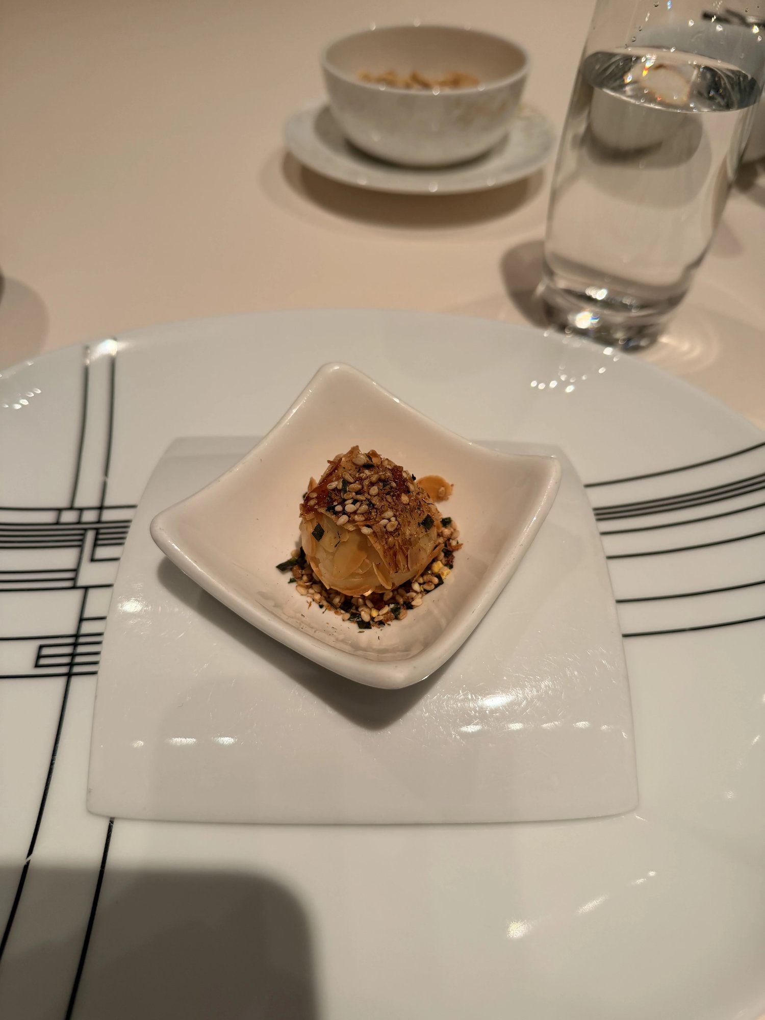 A dim sum starter at Lung King Heen