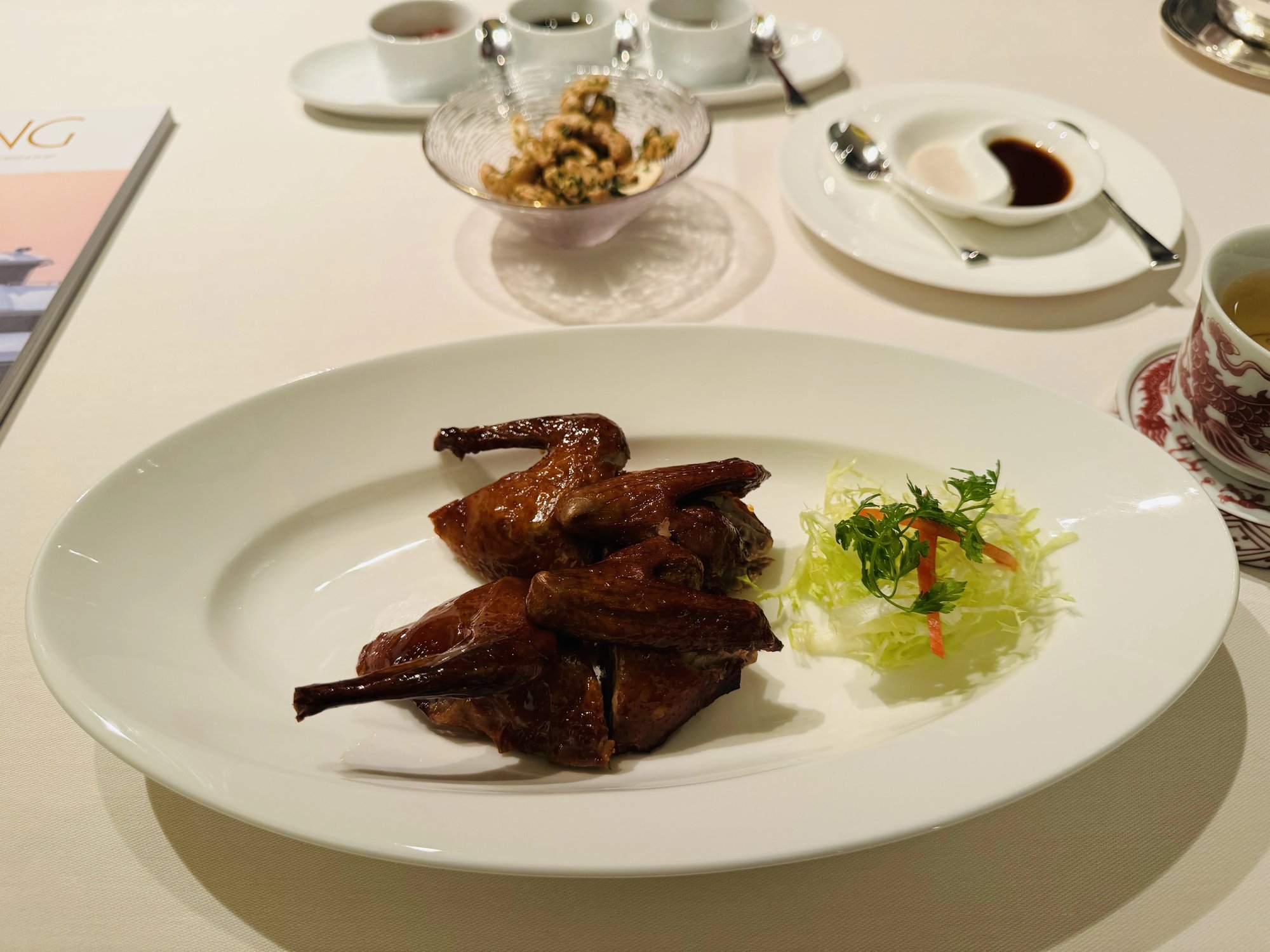 Roast pigeon at Lung King Heen