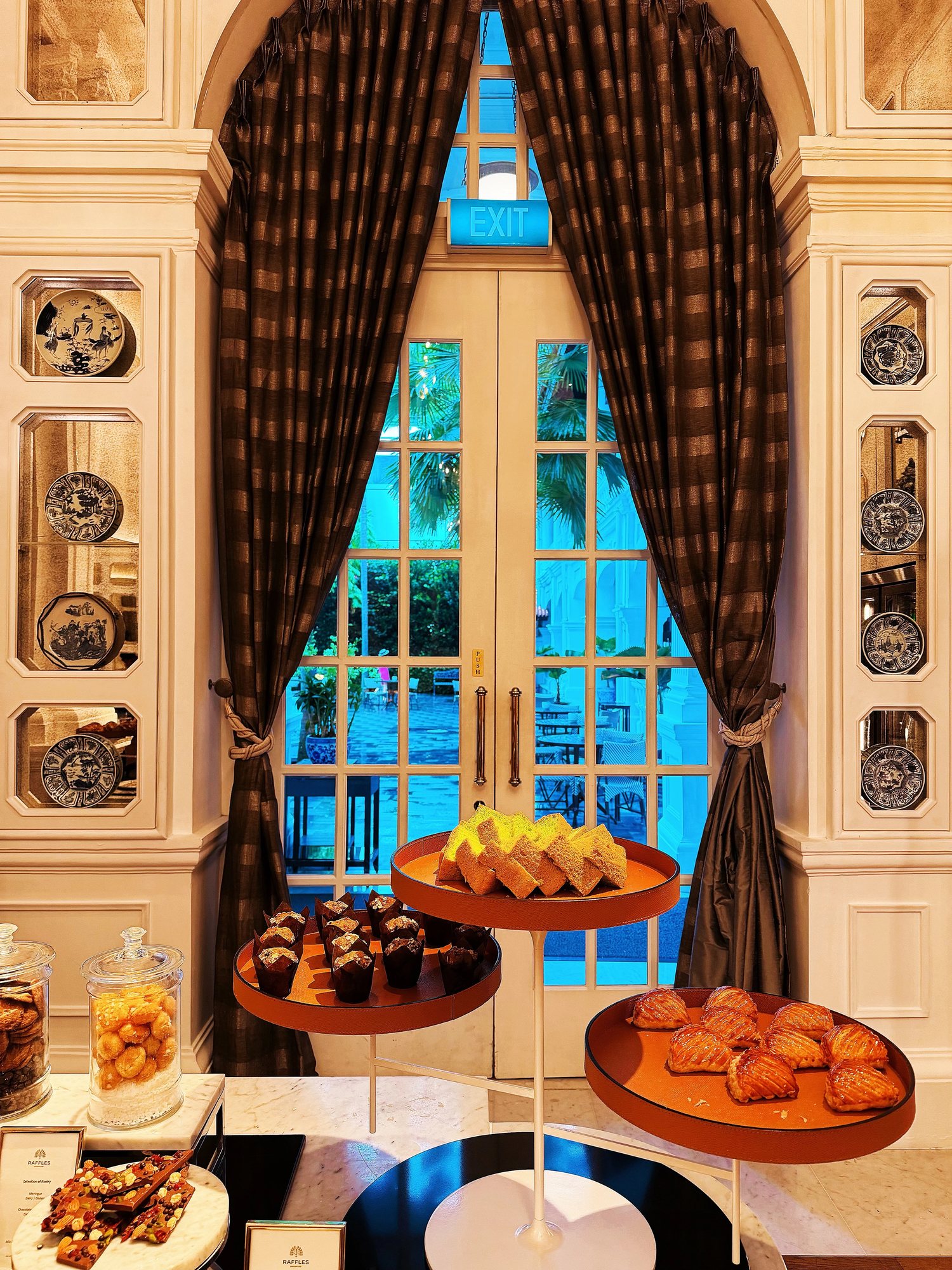 Pastries by the Tiffin Room windows