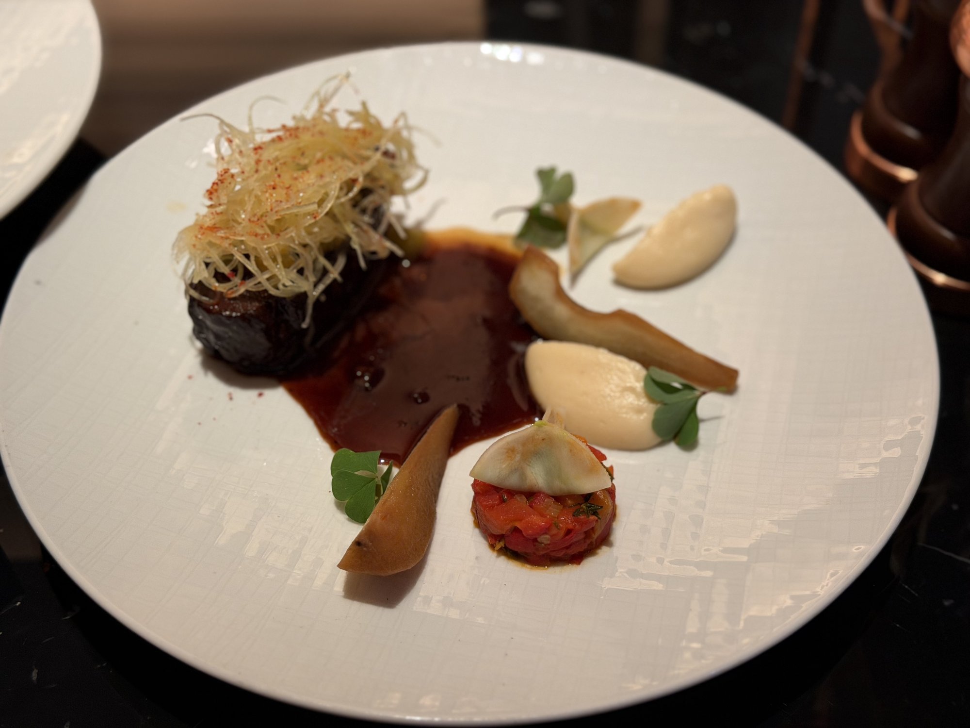 A beef main course at POTS
