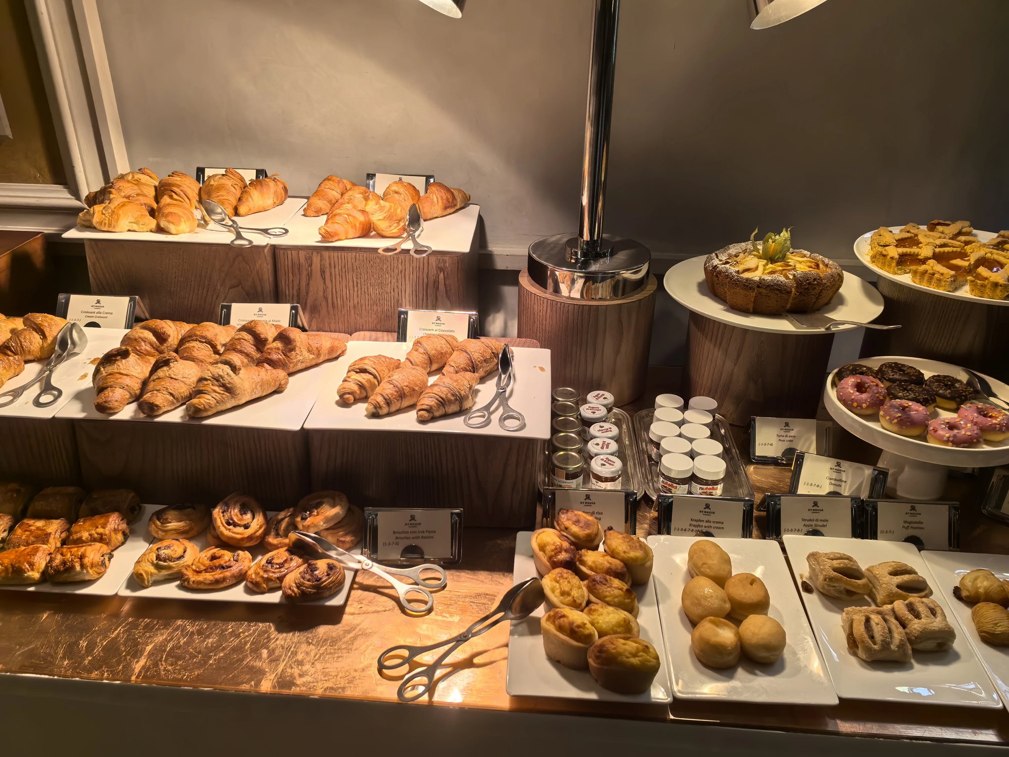 The breakfast pastry buffet