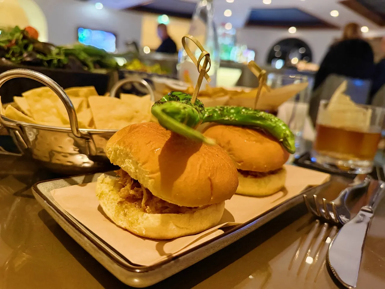 Pulled pork sliders with fries